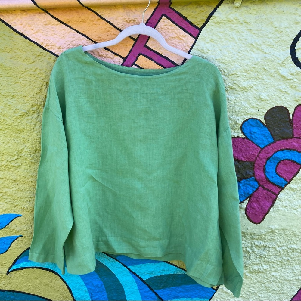 bryn Walker 100% linen, size S, boxy, long sleeve , no damages, EUC